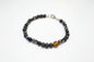 Lava Stone Beads, Hematite, Agate & Tiger's Eye Bracelet with Lobster Clasp