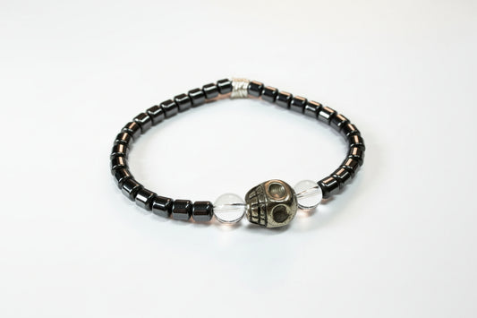 Pyrite Skull Bracelet